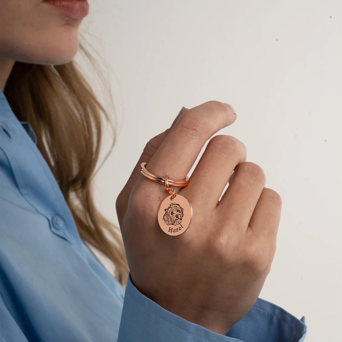 Porte-clés personnalisé avec visage d’animal