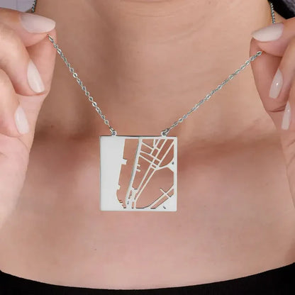 Collier personnalisé avec carte