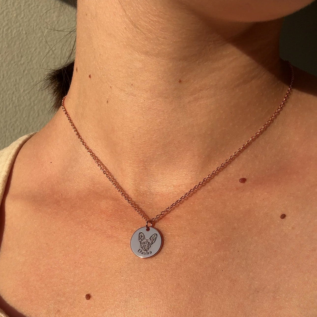 Collier personnalisé avec visage d’animal