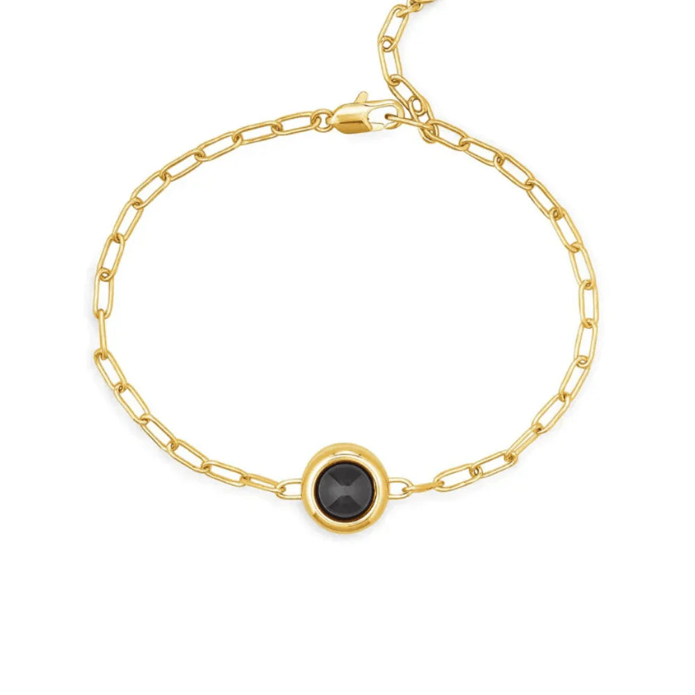 Bracelet photo personnalisé avec chaîne trombone