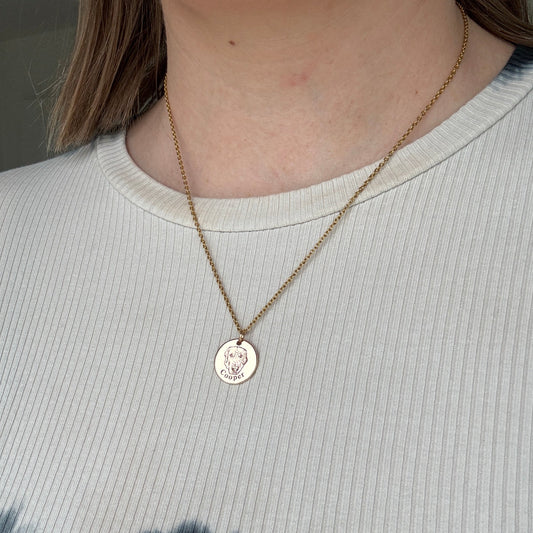 Collier personnalisé avec visage d’animal