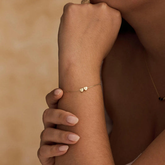 Bracelet personnalisé avec initiale en cœur