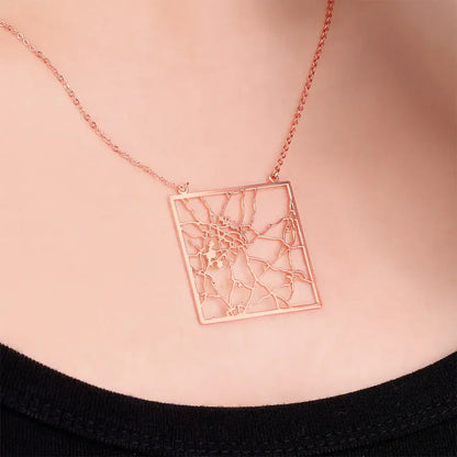 Collier personnalisé avec carte