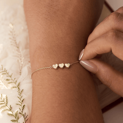 Bracelet personnalisé avec initiale en cœur