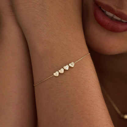 Bracelet personnalisé avec initiale en cœur