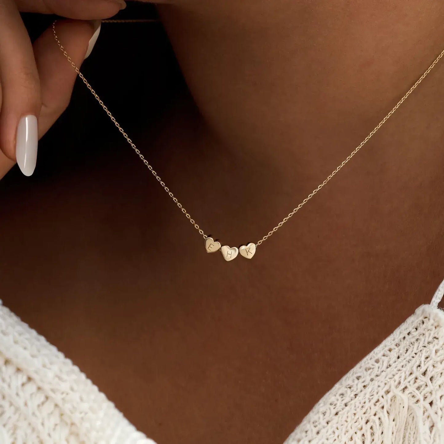 Collier personnalisé avec initiale en cœur
