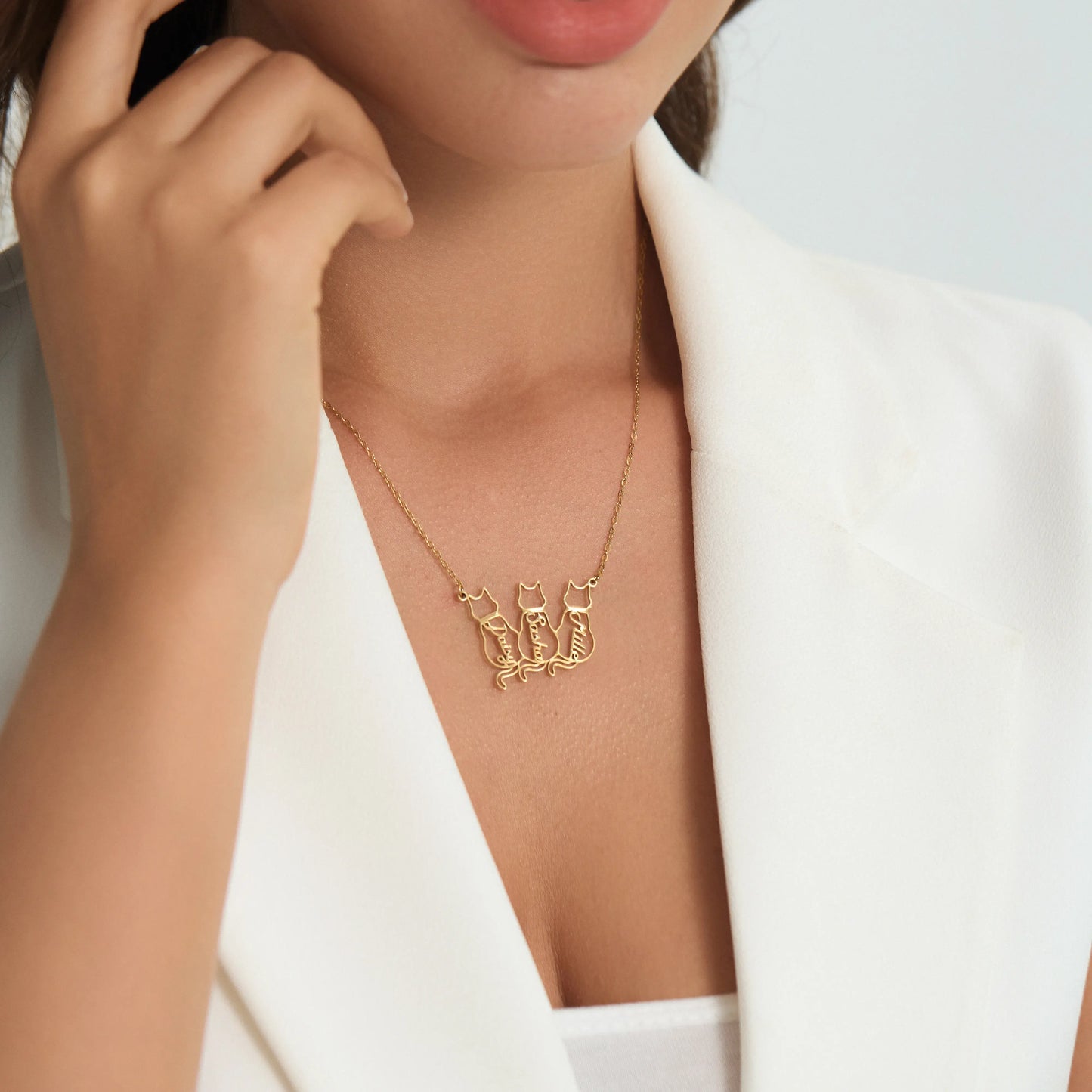 Collier personnalisé avec nom de chat