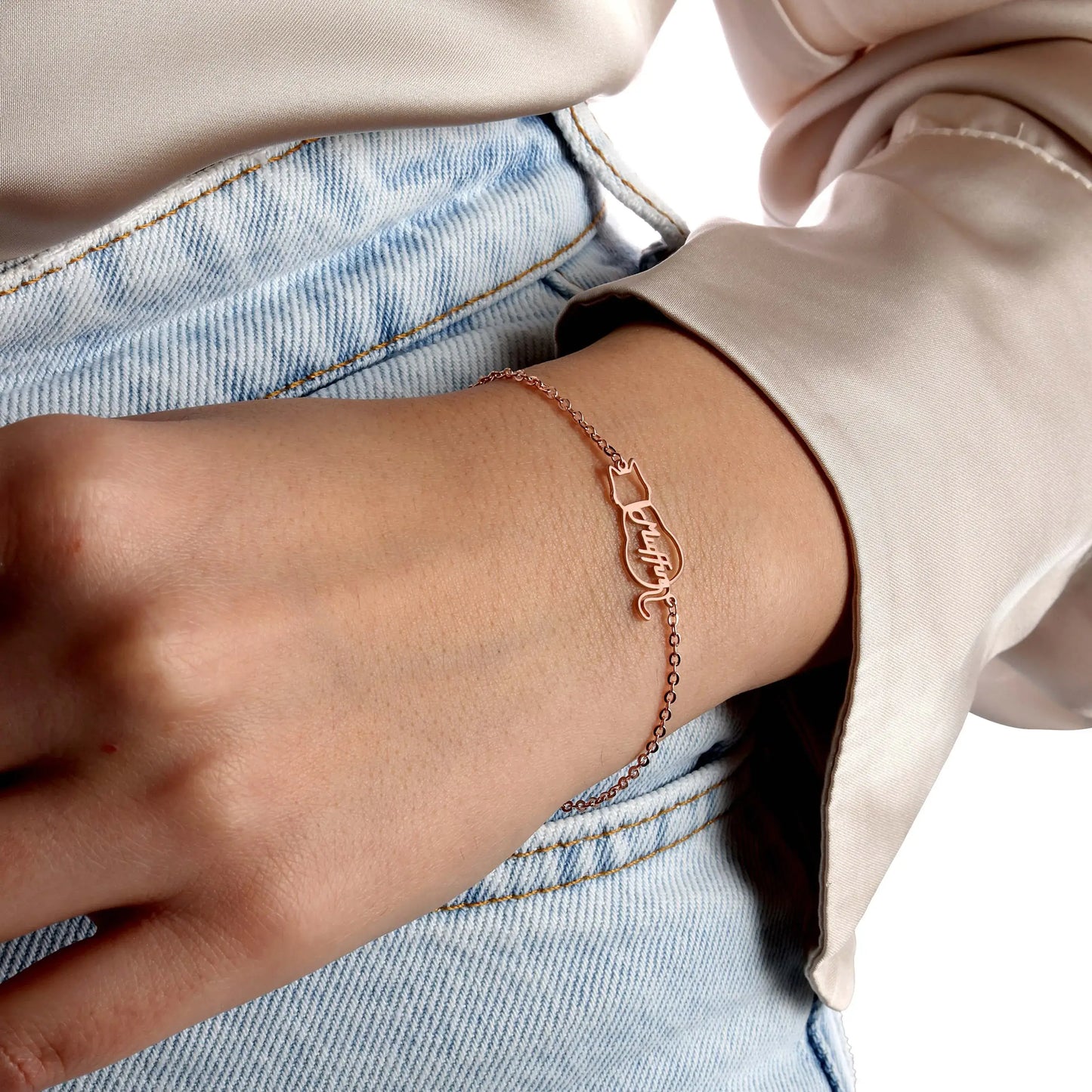 Bracelet personnalisé avec nom de chat