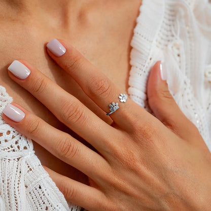 Bague personnalisée avec initiale d’animal