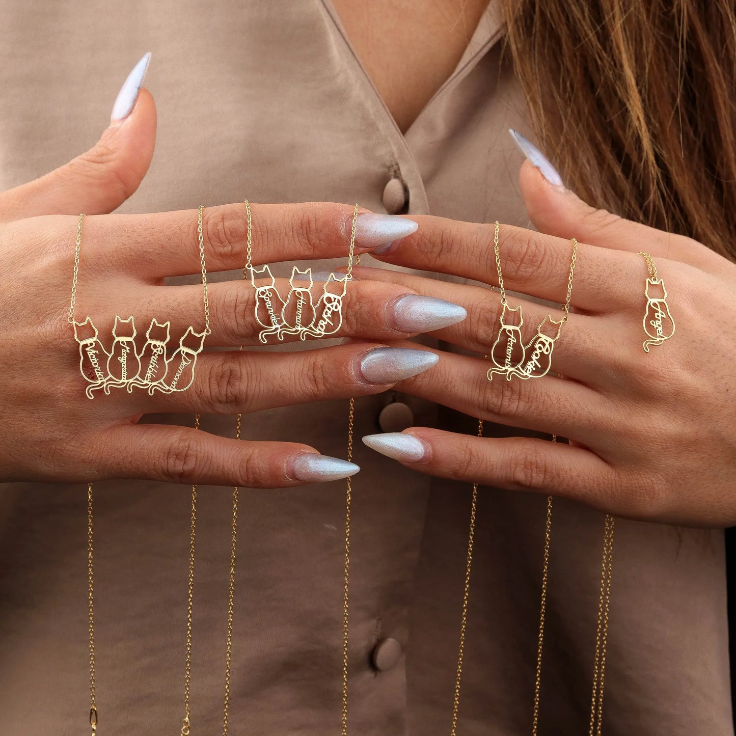 Collier personnalisé avec nom de chat